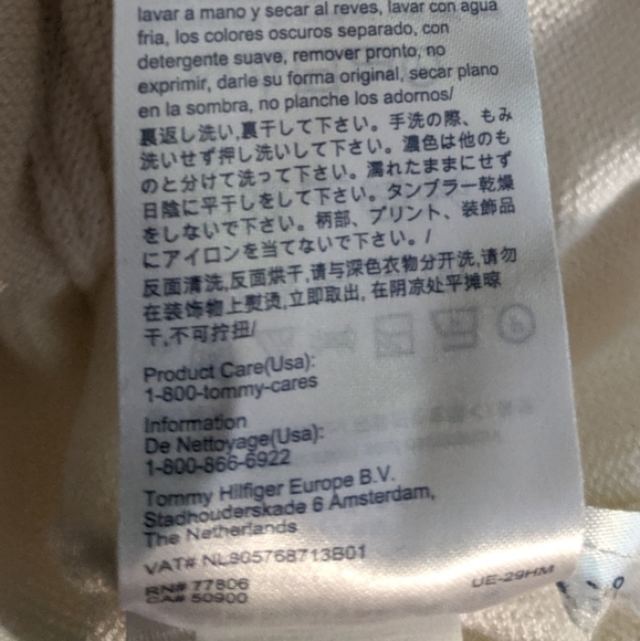 Tommy Hilfiger Ivory Cowl Neck Sweater Medium - Picture 6 of 7